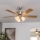 Eglo 35077 - Ventilatore da soffitto LAS PALMAS 3xE27/40W/230V cromo opaco/marrone