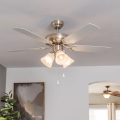 Eglo 35077 - Ventilatore da soffitto LAS PALMAS 3xE27/40W/230V grigio