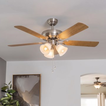 Eglo 35077 - Ventilatore da soffitto LAS PALMAS 3xE27/40W/230V marrone
