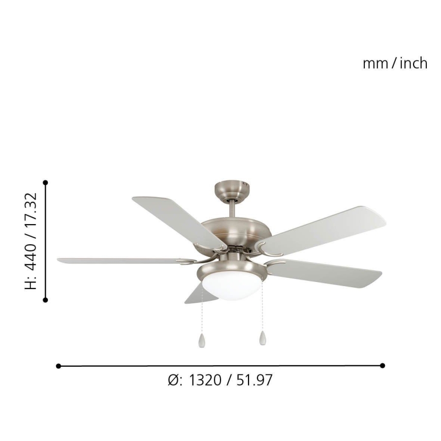 Eglo - Ventilatore da soffitto 2xE27/40W/230V