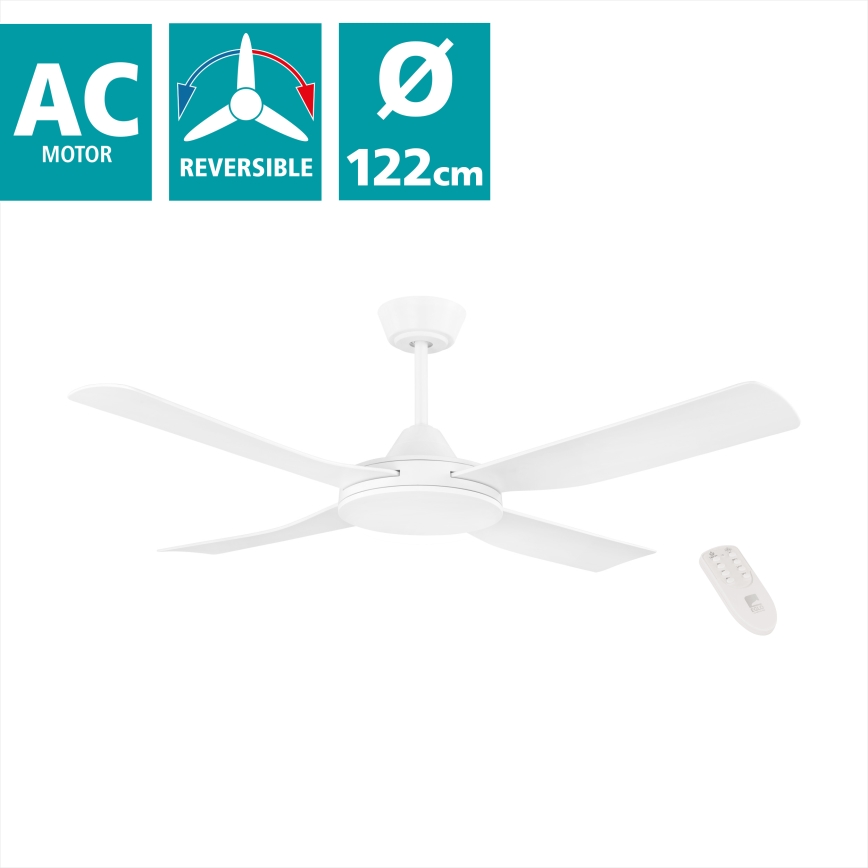 Eglo - Ventilatore da soffitto 52W/230V con telecomando bianco