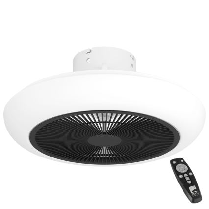 Eglo - Ventilatore da soffitto dimmerabile LED/25,5W/230V bianco/nero + telecomando