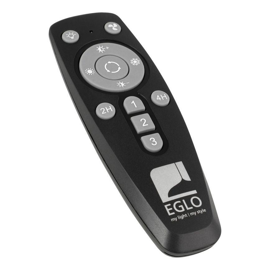 Eglo - Ventilatore da soffitto dimmerabile LED/25,5W/230V bianco/nero + telecomando
