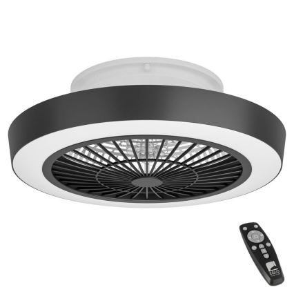 Eglo - LED Dimmerabile ceiling fan LED/37,8W/230V nero + telecomando