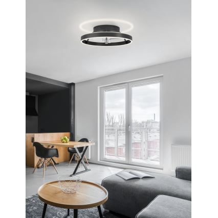 Eglo - LED Dimmerabile ceiling fan LED/35,6W/230V nero + telecomando