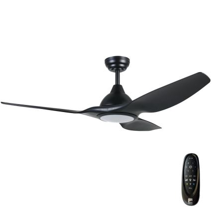 Eglo - LED Dimmerabile ceiling fan LED/16W/230V nero + telecomando