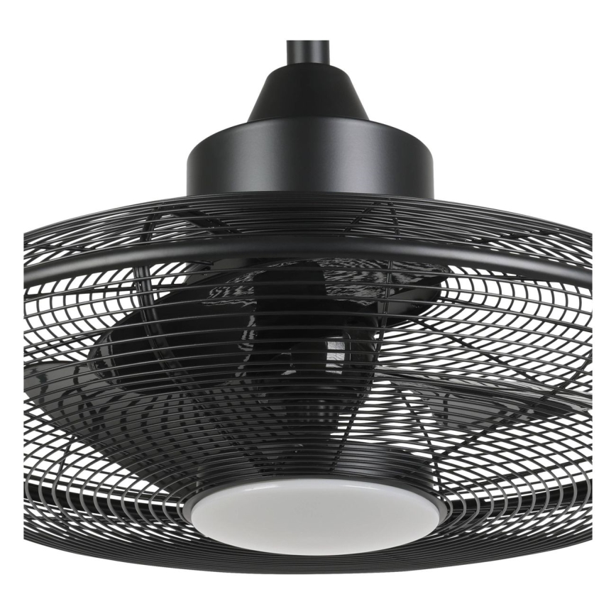 Eglo - Ventilatore da soffitto LED, 15W/230V, Ø 53 cm, nero + telecomando