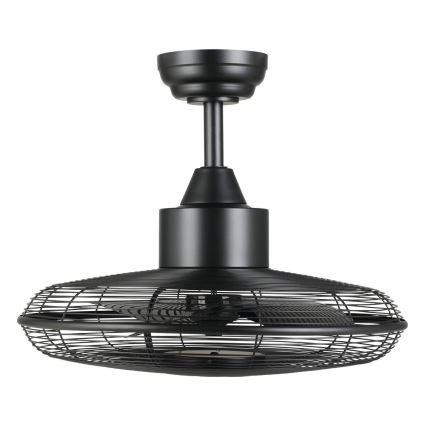 Eglo - Ventilatore da soffitto LED, 15W/230V, Ø 53 cm, nero + telecomando