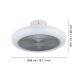 Eglo - LED Dimmerabile ceiling fan LED/25,5W/230V grigio + telecomando