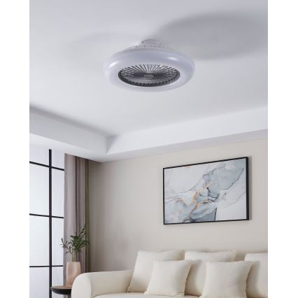 Eglo - Ventilatore da soffitto dimmerabile a LED 3xLED/12,6W/230V 2700-6500K diametro 55 cm grigio + telecomando