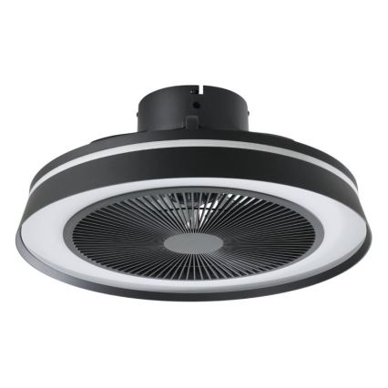 Eglo - Ventilatore da soffitto LED RGBW dimmerabile 3xLED/8,5W/230V+LED/6W 2700-6500K Ø 48 cm nero + telecomando