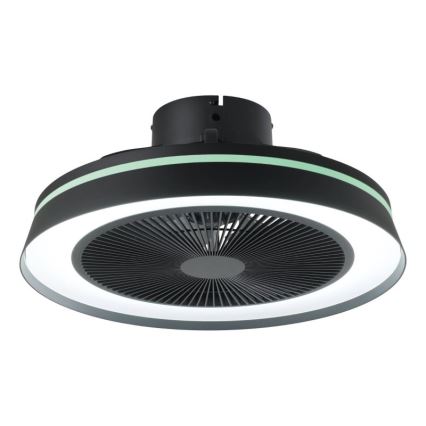 Eglo - Ventilatore da soffitto LED RGBW dimmerabile 3xLED/8,5W/230V+LED/6W 2700-6500K Ø 48 cm nero + telecomando