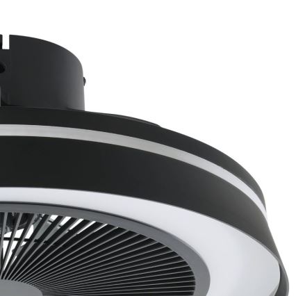 Eglo - Ventilatore da soffitto LED RGBW dimmerabile 3xLED/8,5W/230V+LED/6W 2700-6500K Ø 48 cm nero + telecomando