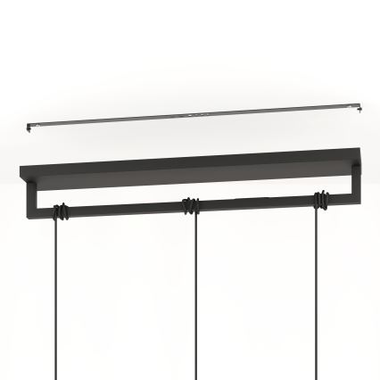 Eglo - Lampadario a sospensione con filo 3xE27/40W/230V nero