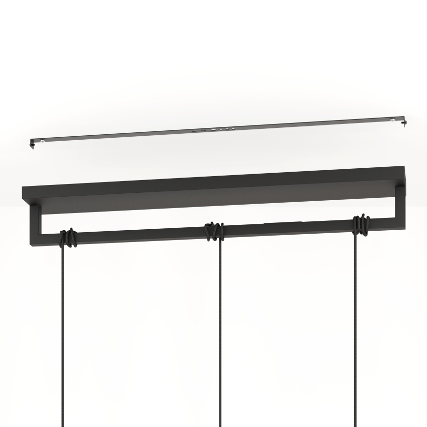 Eglo - Lampadario a sospensione con filo 3xE27/40W/230V nero