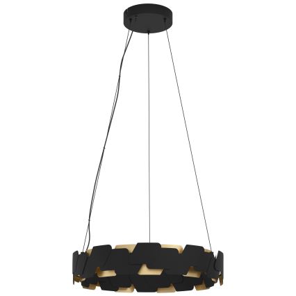 Eglo - Lampadario a sospensione con filo LED dimmerabile LED/72W/230V 3000K nero/oro