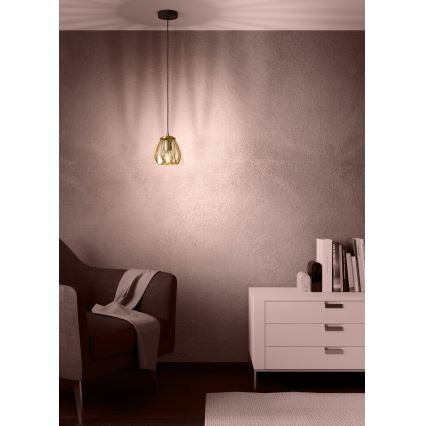 Eglo - Lampadario a sospensione con filo 1xE27/40W/230V oro