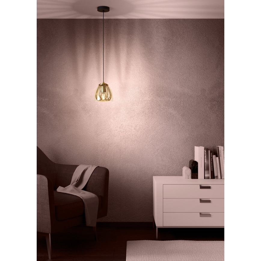 Eglo - Lampadario a sospensione con filo 1xE27/40W/230V oro