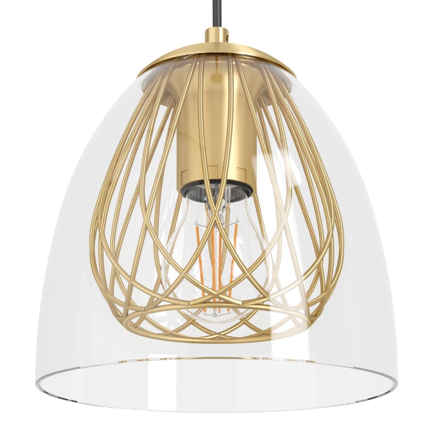 Eglo - Lampadario a sospensione con filo 4xE27/40W/230V oro