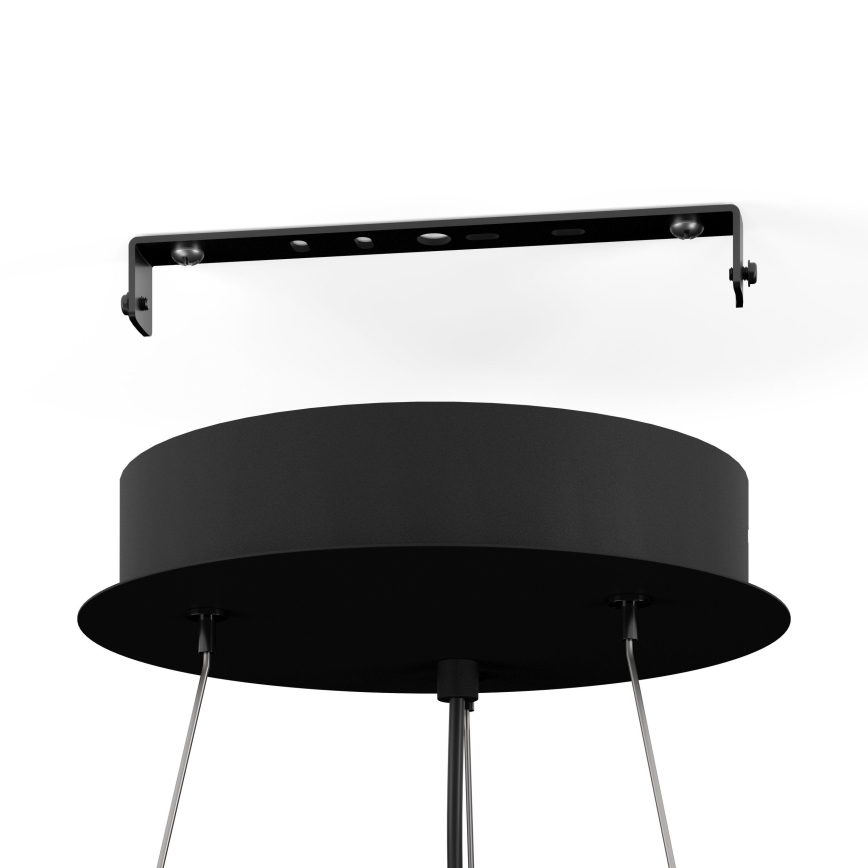 Eglo - Lampadario a sospensione con filo LED dimmerabile 3xLED/8W/230V + 3xLED/8,5W 3000K nero + telecomando
