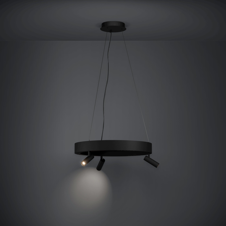 Eglo - Lampadario a sospensione con filo LED dimmerabile 3xLED/8W/230V + 3xLED/8,5W 3000K nero + telecomando