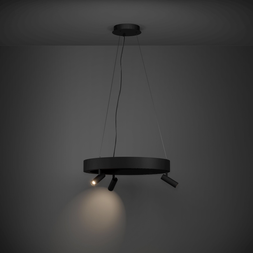 Eglo - Lampadario a sospensione con filo LED dimmerabile 3xLED/8W/230V + 3xLED/8,5W 3000K nero + telecomando