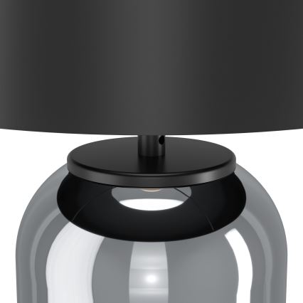 Eglo - Lampada da tavolo 1xE27/40W/230V nero/fumé