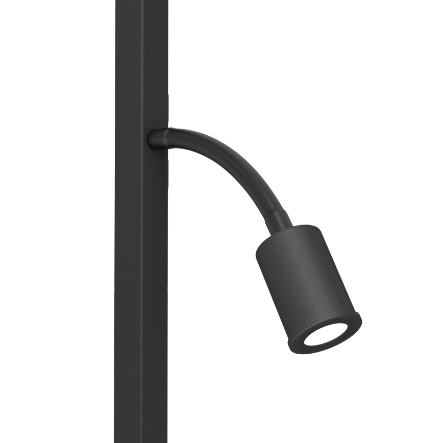 Eglo - Lampada LED da terra 1xE27/40W/230V + LED/3,8W 3000K nero
