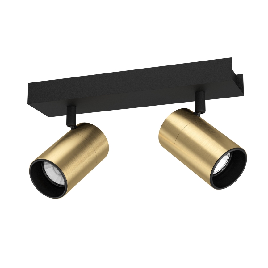 Eglo - Faretto LED 2xGU10/4,5W/230V 3000K nero/oro