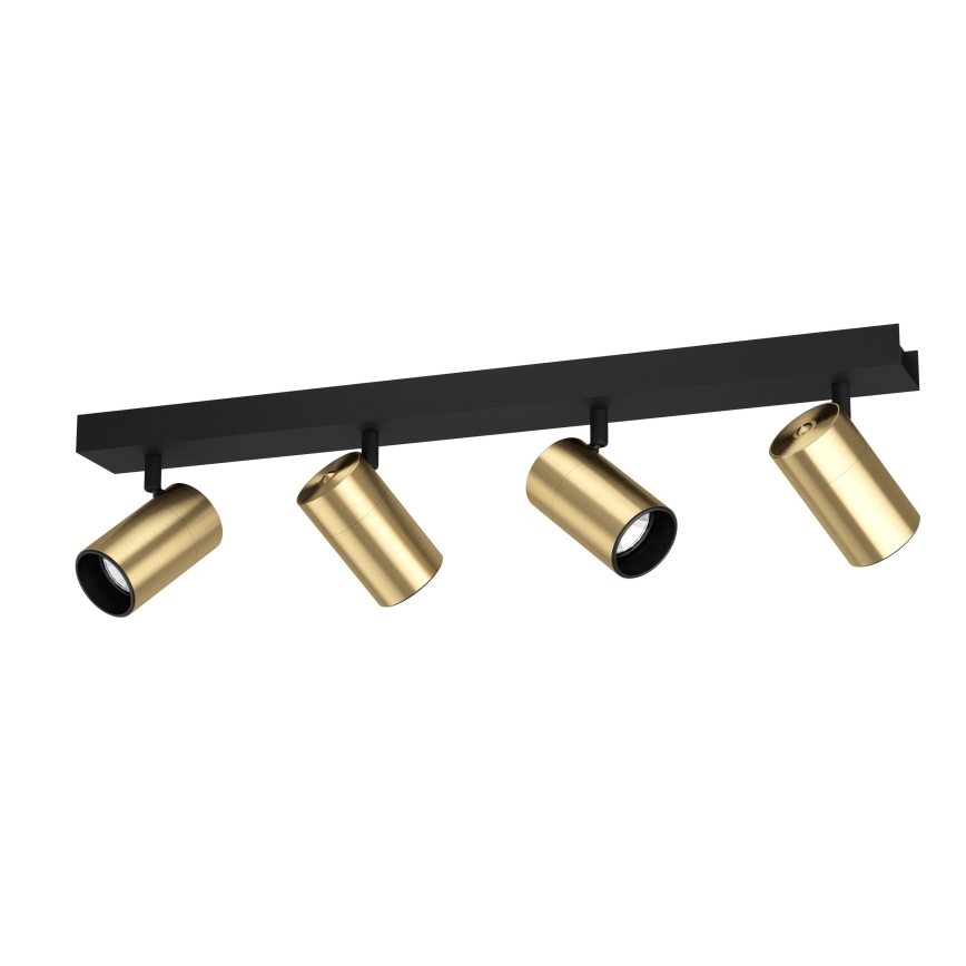 Eglo - Faretto LED 4xGU10/4,5W/230V 3000K nero/oro