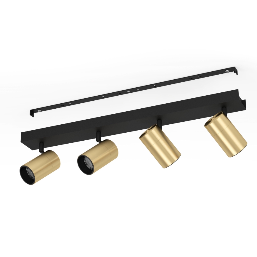 Eglo - Faretto LED 4xGU10/4,5W/230V 3000K nero/oro