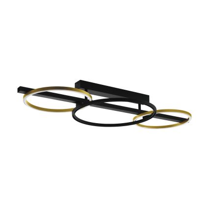 Eglo - Lampadario a plafone LED dimmerabile 2xLED/12,5W/230V + LED/15,5W 3000K nero