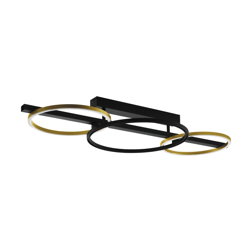 Eglo - Lampadario a plafone LED dimmerabile 2xLED/12,5W/230V + LED/15,5W 3000K nero