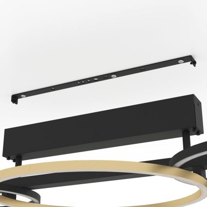 Eglo - Lampadario a plafone LED dimmerabile 2xLED/12,5W/230V + LED/15,5W 3000K nero
