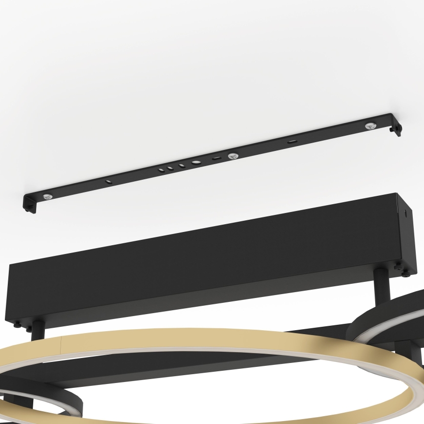 Eglo - Lampadario a plafone LED dimmerabile 2xLED/12,5W/230V + LED/15,5W 3000K nero