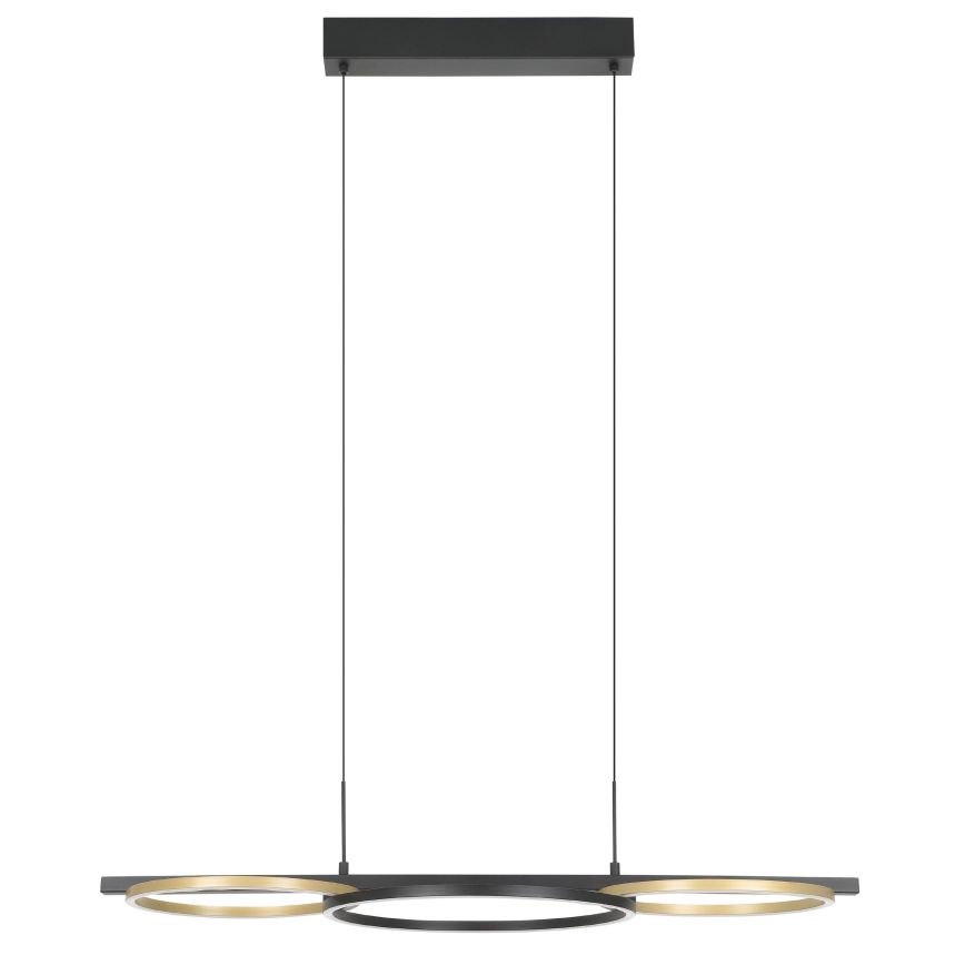 Eglo - Lampadario a sospensione con filo LED dimmerabile 2xLED/12,5W/230V + LED/15,5W 3000K nero