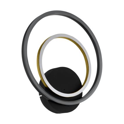 Eglo - Applique a LED LED/12W/230V 3000K + 4xLED/2,1W 3000K nero
