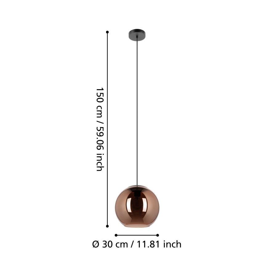 Eglo - Lampadario a sospensione con filo 1xE27/40W/230V rame