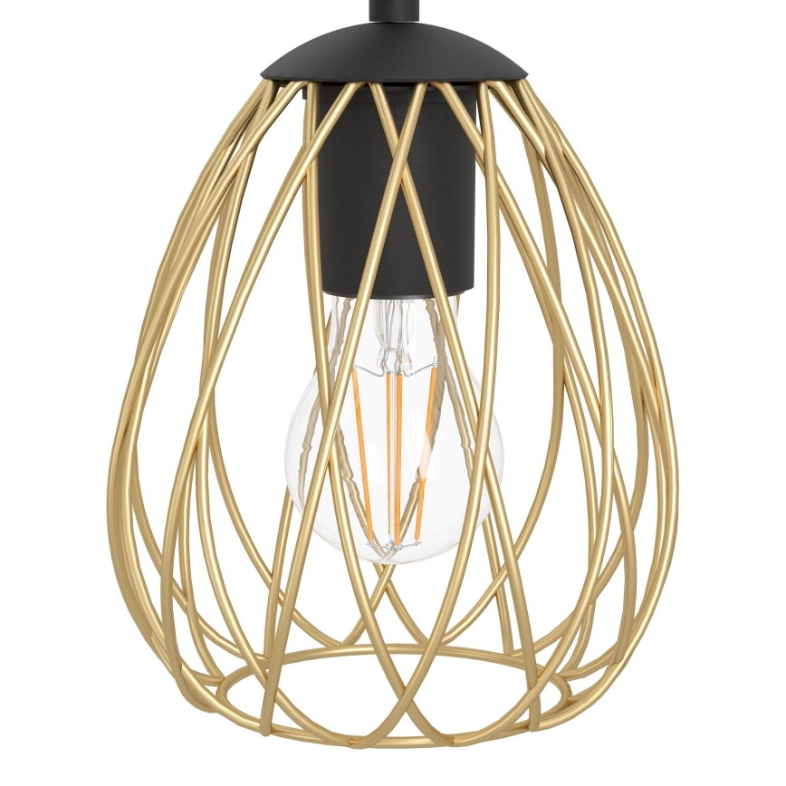 Eglo - Lampadario a sospensione con filo 6xE27/40W/230V nero/oro