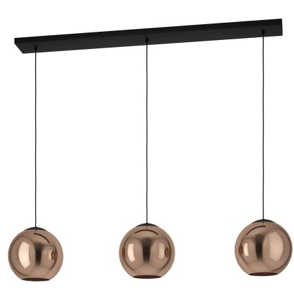 Eglo - Lampadario a sospensione con filo 3xE27/40W/230V rame