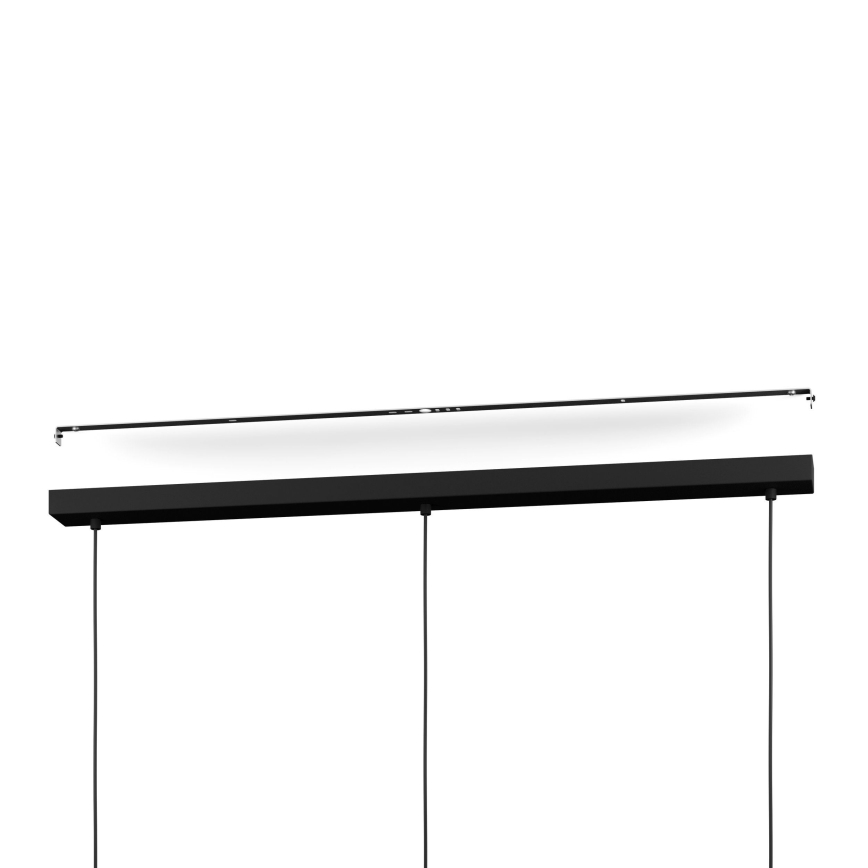 Eglo - Lampadario a sospensione con filo 3xE27/40W/230V fumé