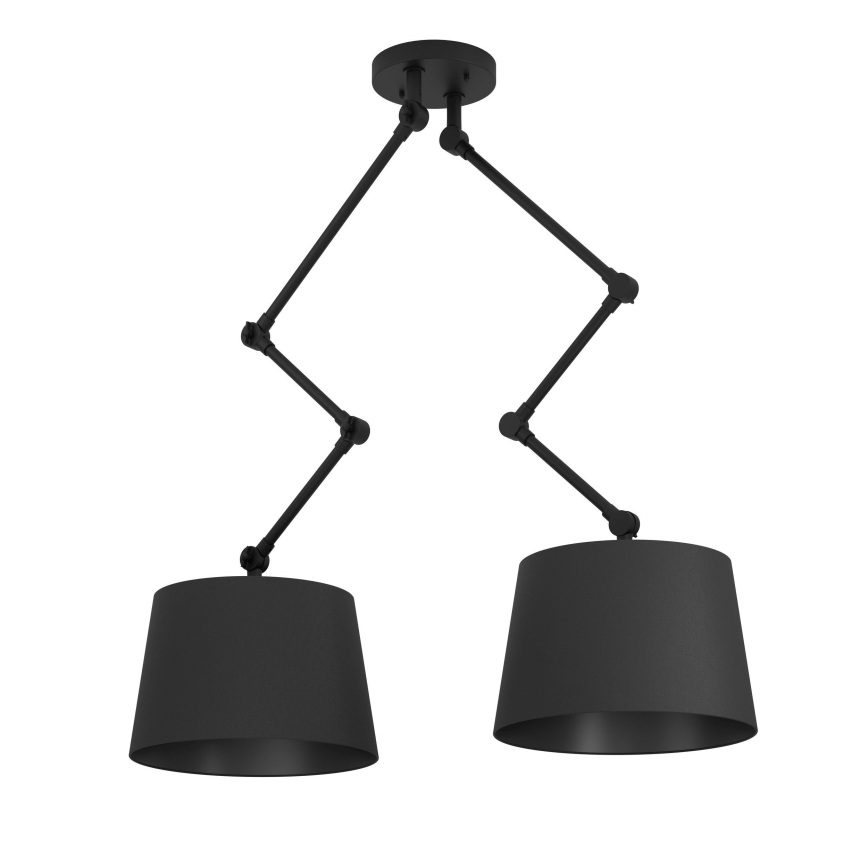 Eglo - Lampadario a sospensione con supporto rigido 2xE27/40W/230V nero