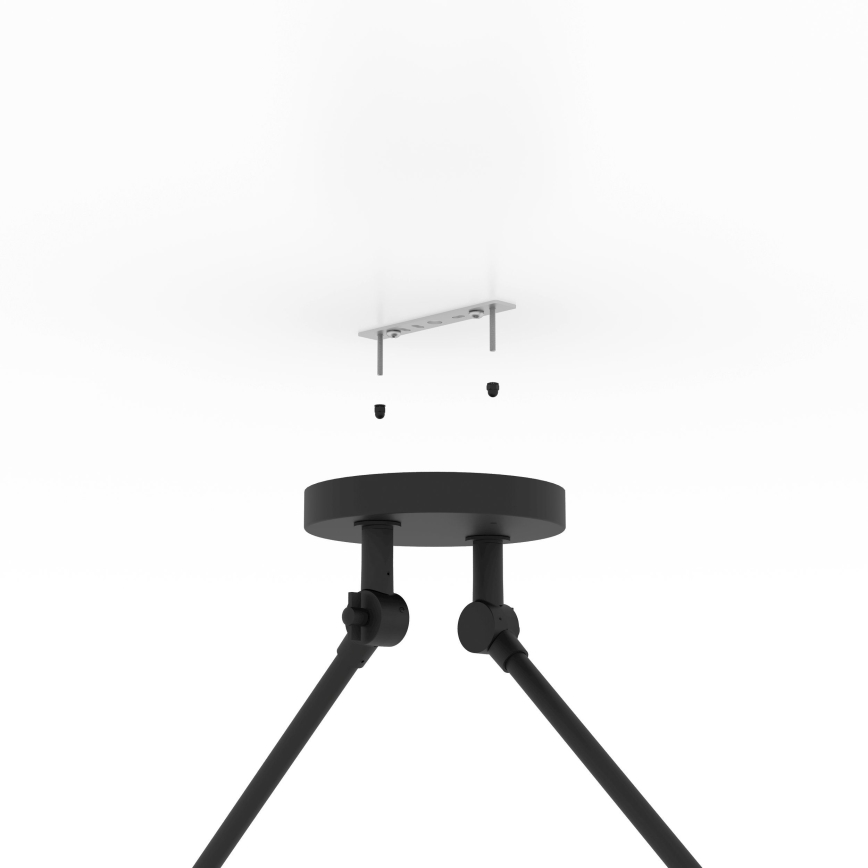 Eglo - Lampadario a sospensione con supporto rigido 2xE27/40W/230V nero