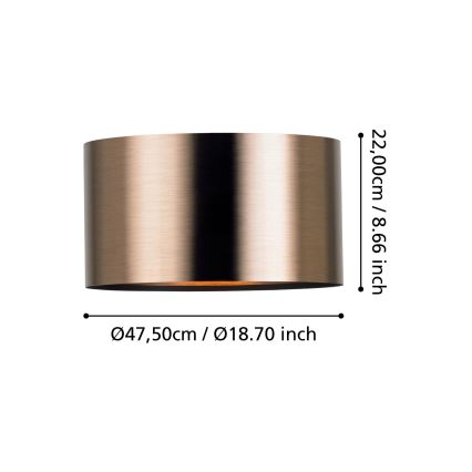 Eglo - Plafoniera 1xE27/25W/230V rame