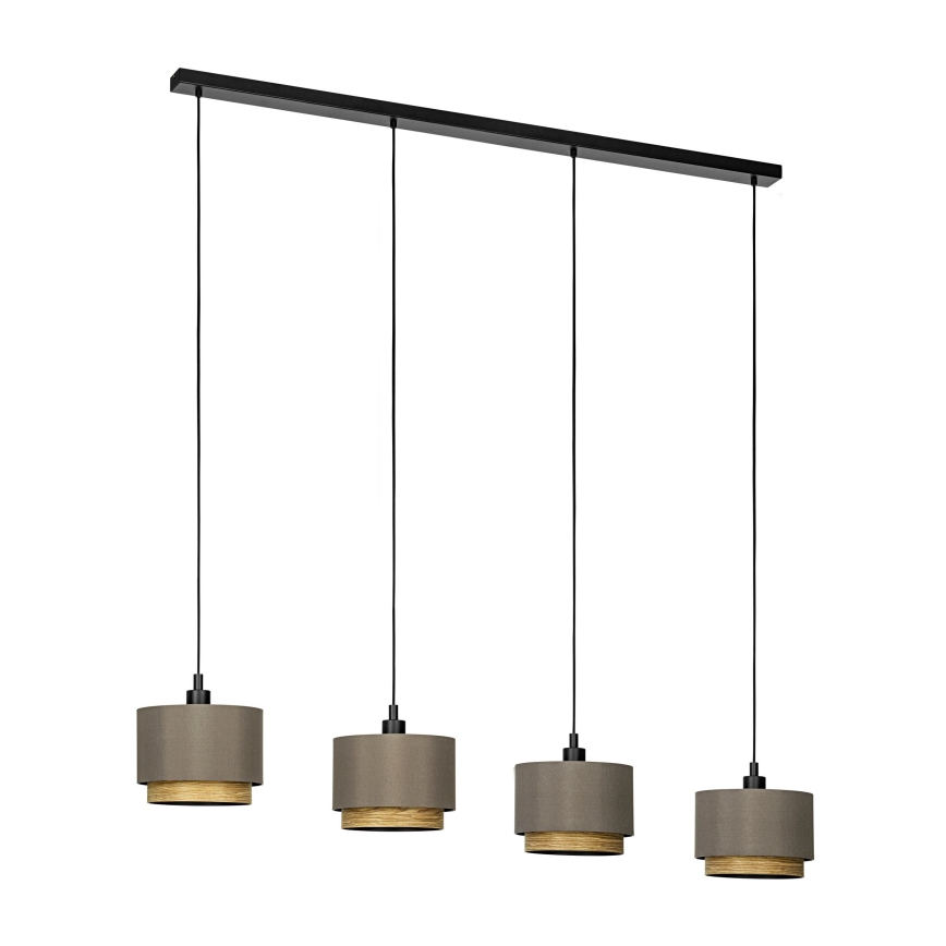 Eglo - Lampadario a sospensione con filo 4xE27/40W/230V marrone