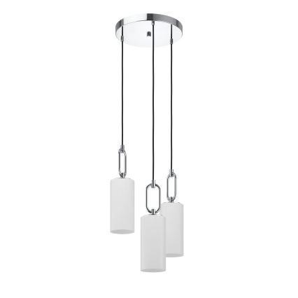 Eglo - Lampadario a sospensione con filo 3xE27/40W/230V cromo lucido
