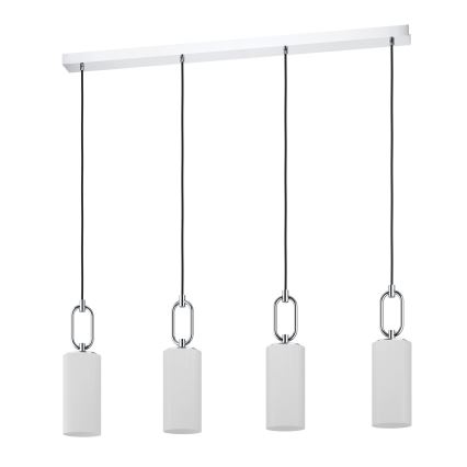 Eglo - Lampadario a sospensione con filo 4xE27/40W/230V cromo lucido