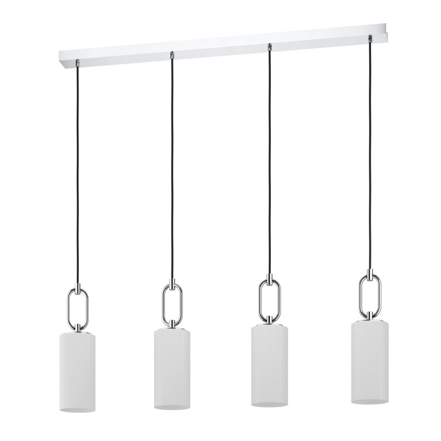 Eglo - Lampadario a sospensione con filo 4xE27/40W/230V cromo lucido
