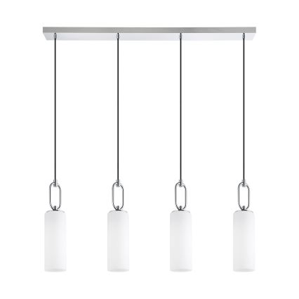 Eglo - Lampadario a sospensione con filo 4xE27/40W/230V cromo lucido