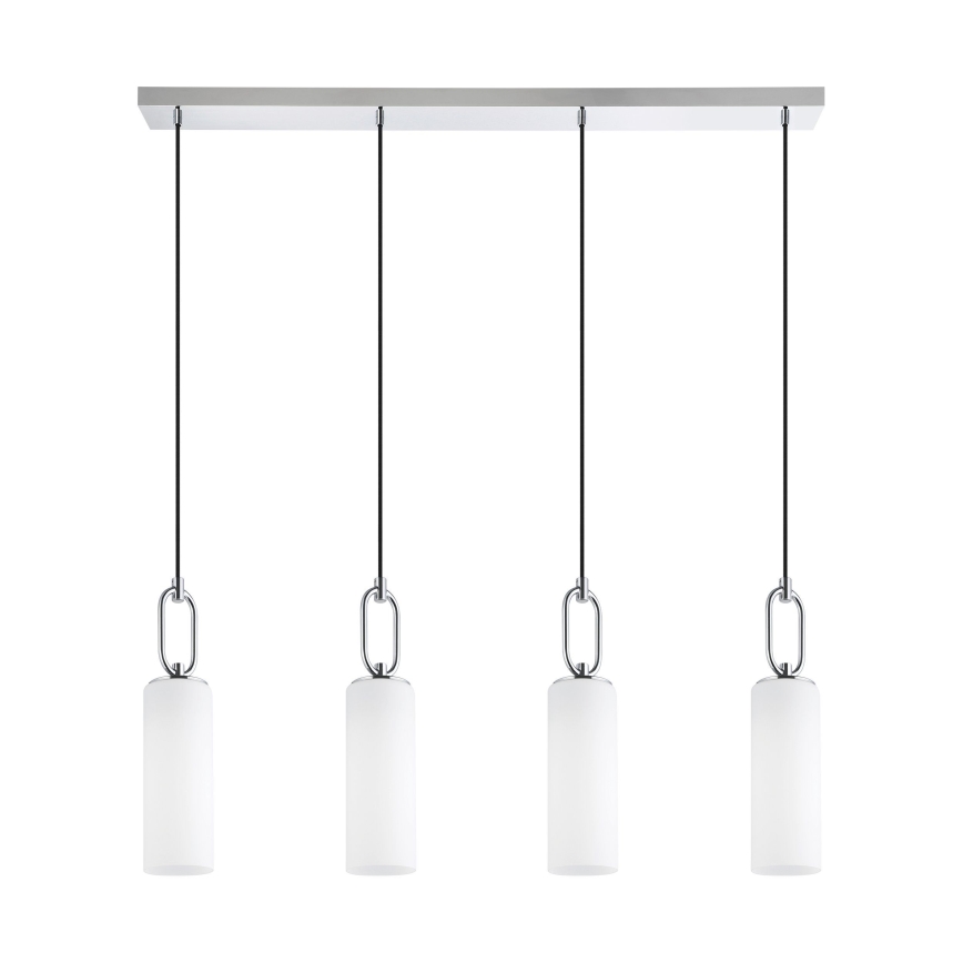 Eglo - Lampadario a sospensione con filo 4xE27/40W/230V cromo lucido